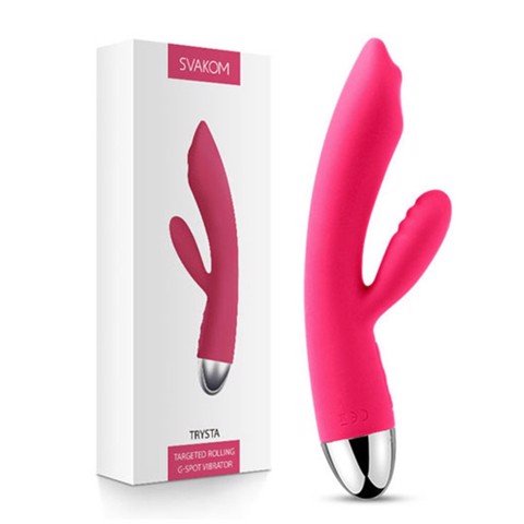 Dương vật giả cao cấp 35 tần số rung dùng sạc - Svakom Trysta Pink