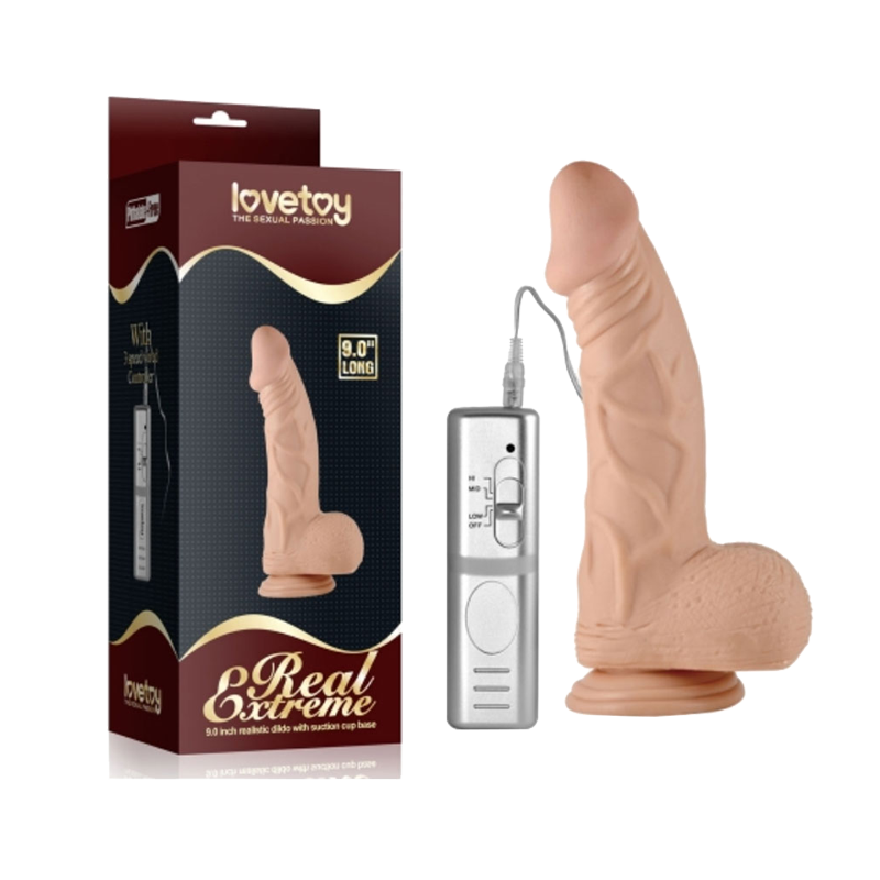 Dương vật giả dính tường có rung - Lovetoy Real Extreme 9.0